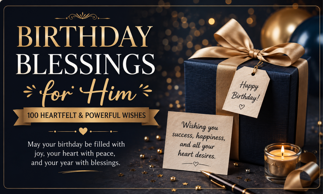 Heartfelt birthday blessings for him with happy birthday wishes