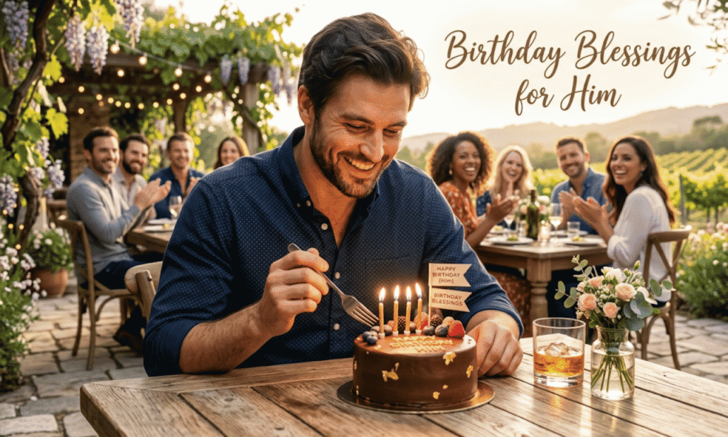 Heartfelt birthday blessings for him with happy birthday wishes