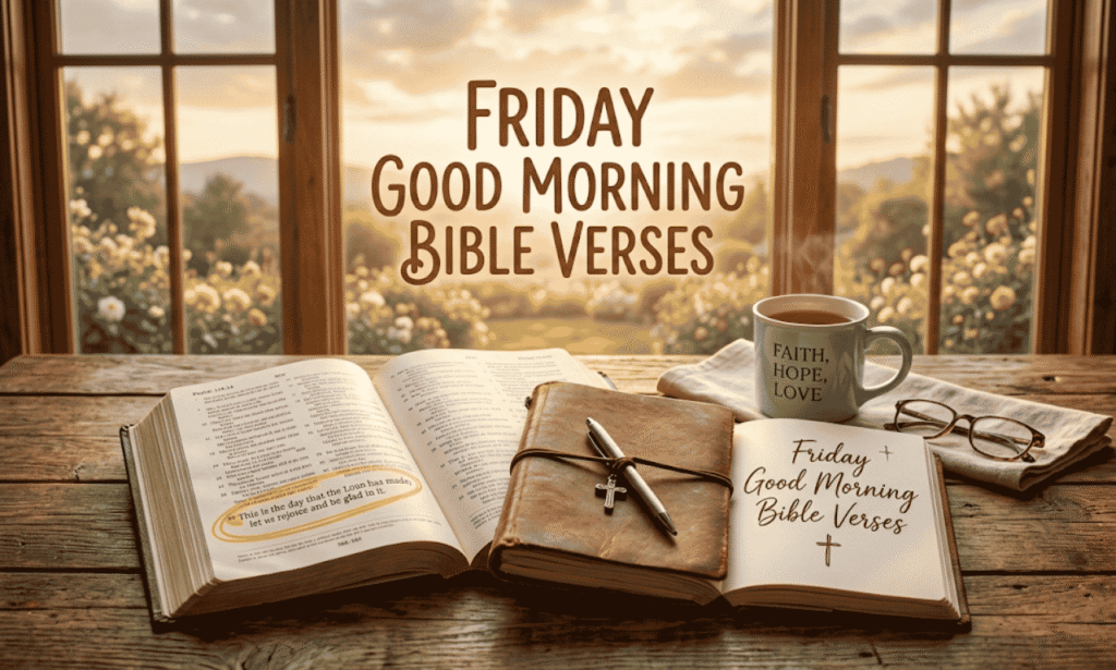 50+ Friday good morning Bible verses and good morning blessings for faith, hope, peace, and encouragement.
