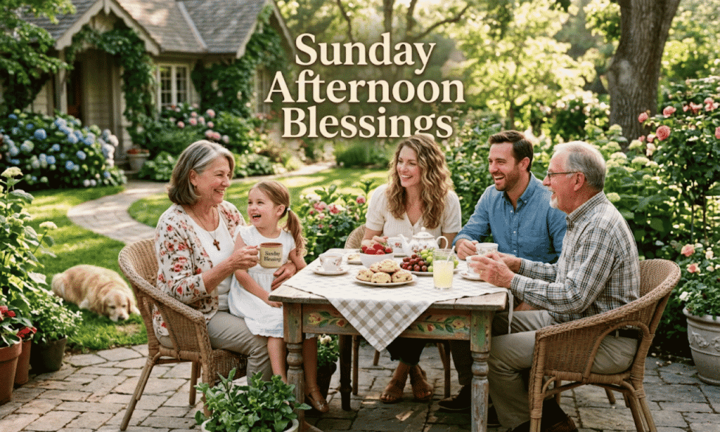 Sunday afternoon blessings with uplifting prayers, wishes, and inspirational messages